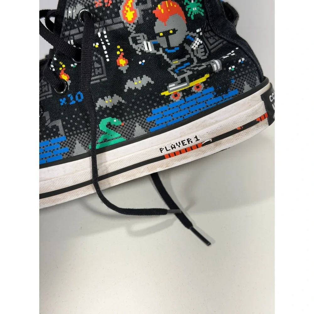Converse Chuck Taylor All Star 8-Bit Video Game Pixel Art High Top Shoes 5Y